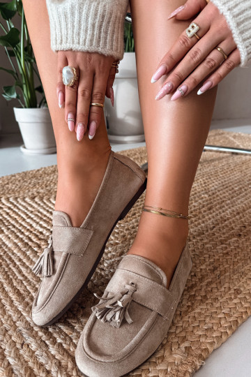 Mokasinai moteriški su kutais smėlio spalvos Tai turirilisse 2