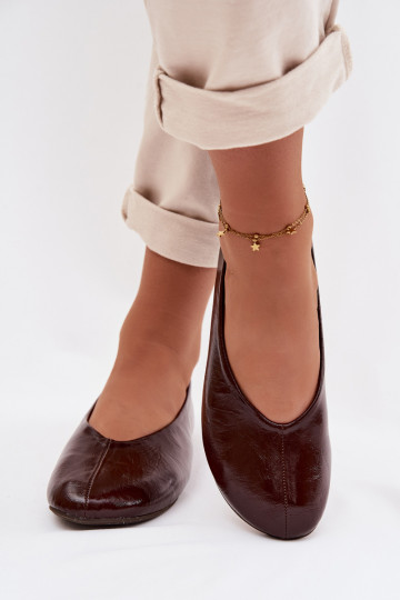 Lakuotos balerinos iš eko odos CzekoladoĮe Selanora 2