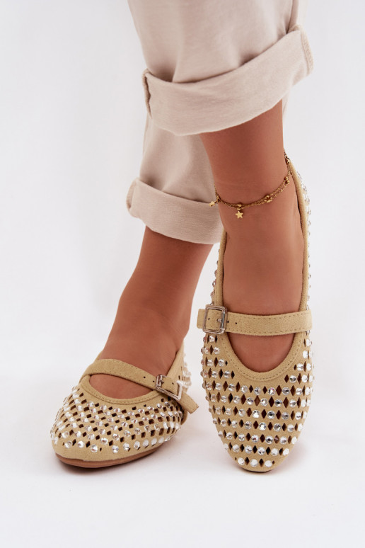 Balerinos Moteriškas su aužūro elementais su tviskančiomis akutėmis I Juostelėsem geltonos spalvos INilvessa