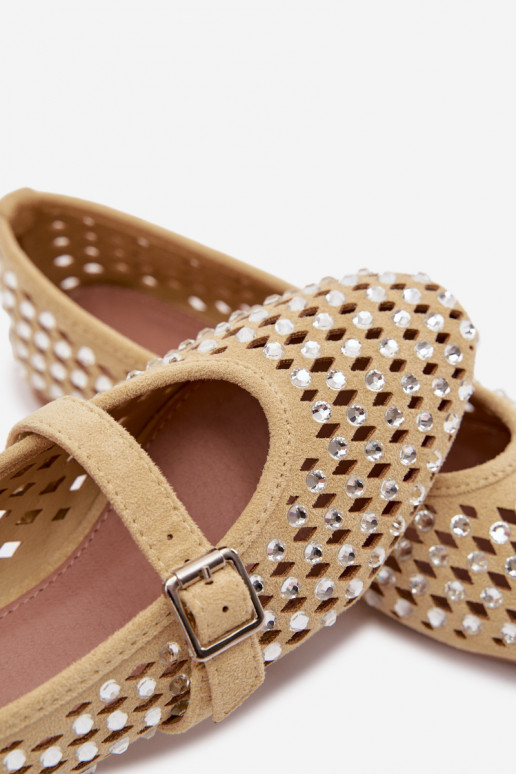 Balerinos Moteriškas su aužūro elementais su tviskančiomis akutėmis I Juostelėsem geltonos spalvos INilvessa