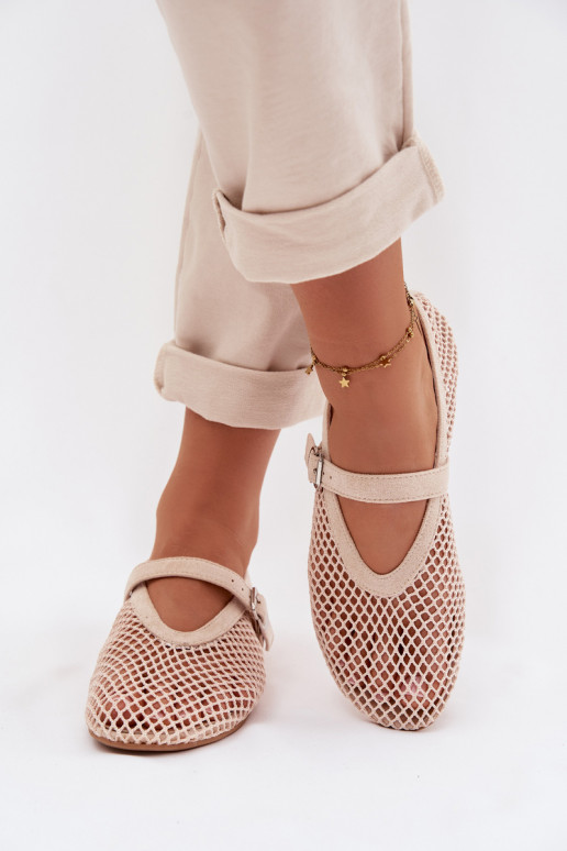 Tinklelis Balerinos su dirželiais dramblio kaulo spalvos Pherina