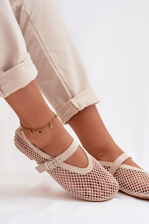 Tinklelis Balerinos su dirželiais dramblio kaulo spalvos Pherina