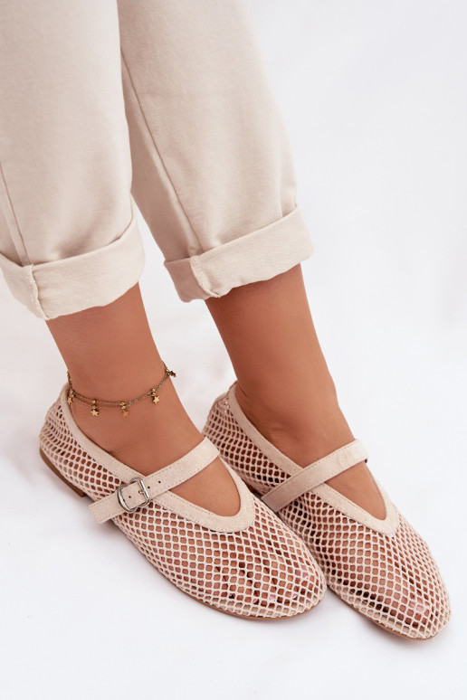 Tinklelis Balerinos su dirželiais dramblio kaulo spalvos Pherina