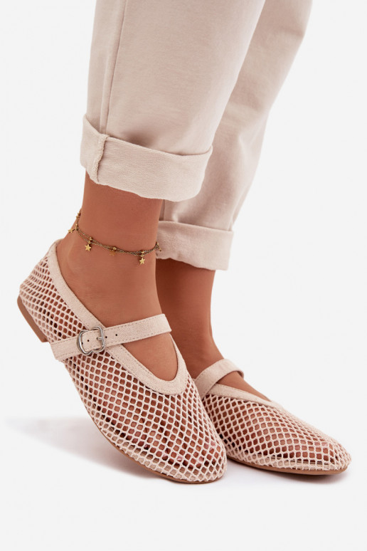 Tinklelis Balerinos su dirželiais dramblio kaulo spalvos Pherina