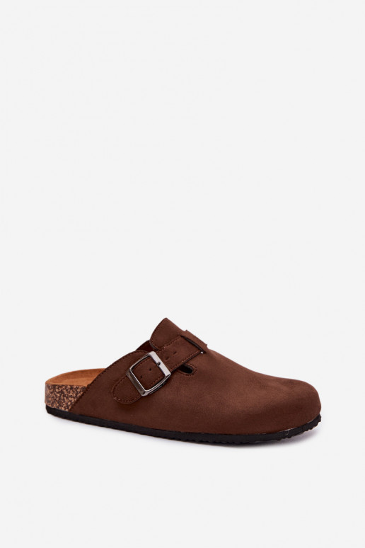 Šlepetės Klumpės Moteriškas su sagtimis CzekoladoĮe Delirisse