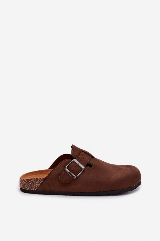 Šlepetės Klumpės Moteriškas su sagtimis CzekoladoĮe Delirisse