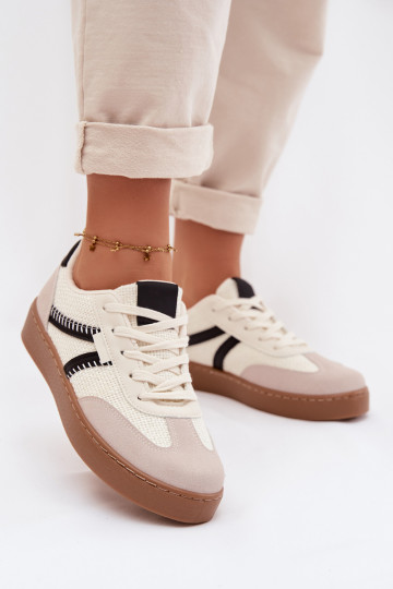 Žemas Sneakers modelio batai Moteriškas Baltos-juodos spalvos Denelisse 2