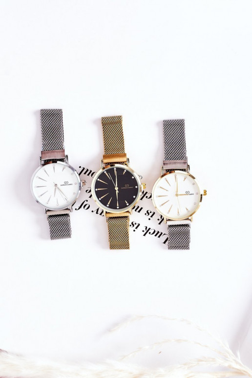 Laikrodis Ant apyrankės Mesh Giorgio&Dario pilkos-aukso spalvos