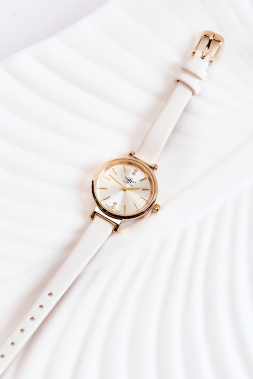 Moteriška žiūrėti Michael John aukso spalvos su cirkonio akutėmis