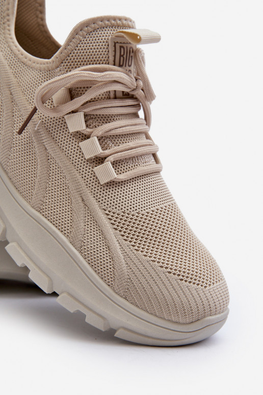 Sneakers modelio batai Vyriški HI-POLY SYSTEM Big Star NN174469 smėlio spalvos