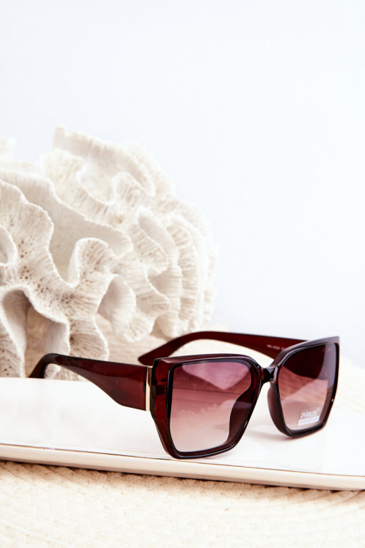 Akiniai nuo saulės MoteriškassuFiltrem UV tamsiai rudos spalvos