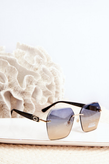 Akiniai nuo saulės MoteriškassuFiltrem UV Juodos ir-aukso spalvos