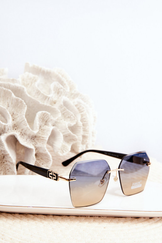 Akiniai nuo saulės MoteriškassuFiltrem UV Juodos ir-aukso spalvos