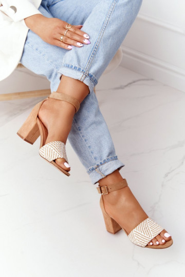 basutės Su Braid su kulniukais šviesiai rudos spalvos Honeymoon 2