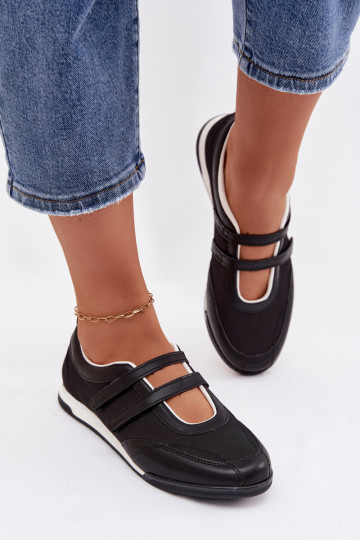 Sportinio stiliaus Balerinos Moteriškas su juostelėmis juodos spalvos Farvessa