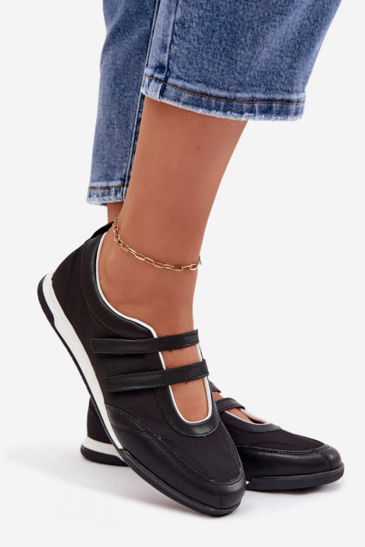 Sportinio stiliaus Balerinos Moteriškas su juostelėmis juodos spalvos Farvessa