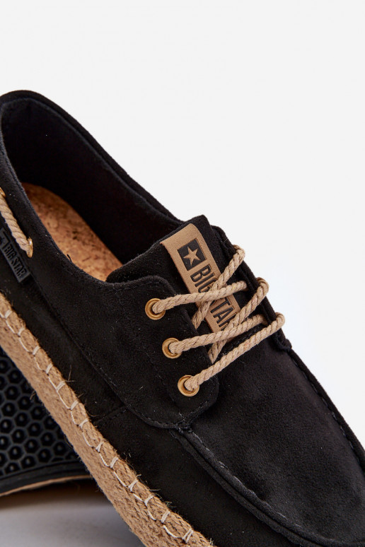 espadrilės Vyriški su raišteliais Big Star NN174051 juodos spalvos