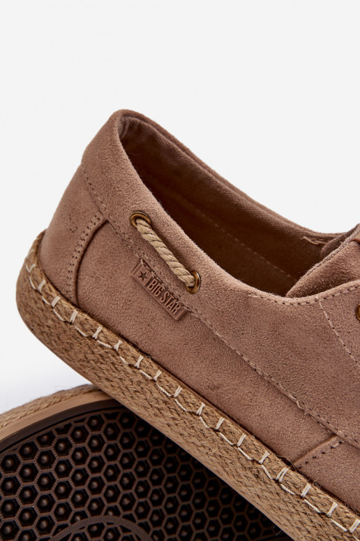 espadrilės Vyriški su raišteliais Big Star NN174054 smėlio spalvos
