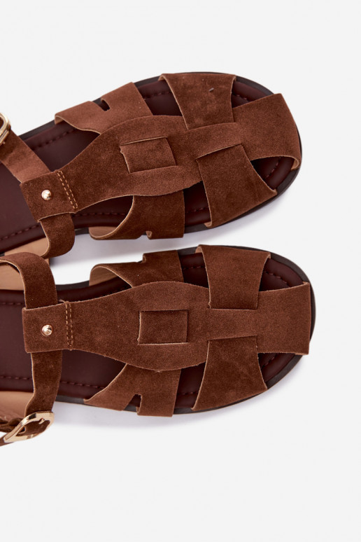 Moteriškos basutės Rzymianki lygiapadžiai rudos spalvos Belanessa