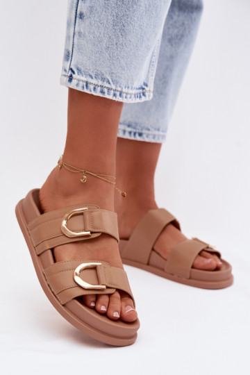 Eko Odinės šlepetės Moteriškas su juostelėmis smėlio spalvos Rosinessa 2