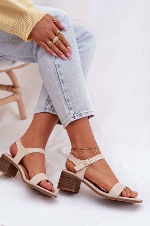 Moteriškos basutės Eko Oda Klocke smėlio spalvos Sabela