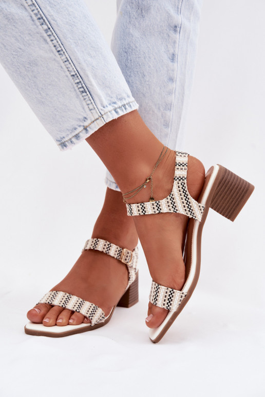 Moteriškos basutės Klocke baltos spalvos Sabela