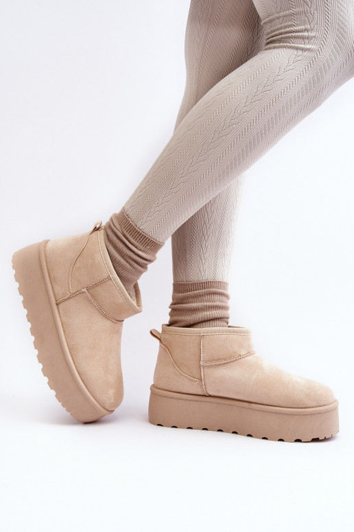 sniego batai Moteriškas su platforma dramblio kaulo spalvos Mennja