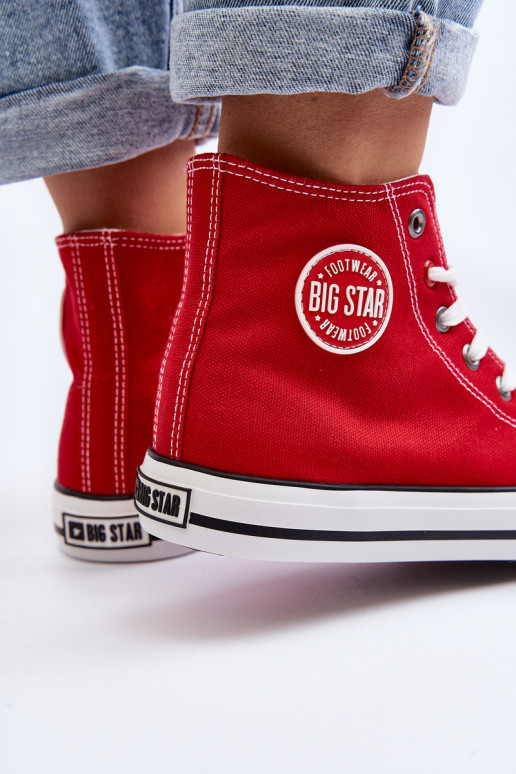 Moteriškas Klasikinio modelio laisvalaikio batai su auliuku Big Star T274024 raudonos spalvos