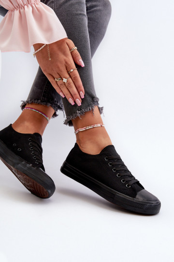 Klasikinio modelio sportbačiai Žemas juodos spalvos Caelira 2