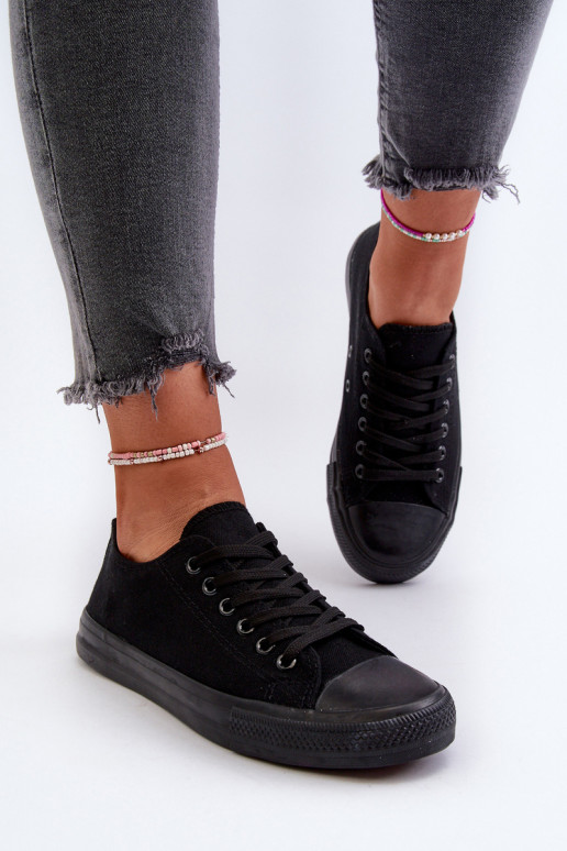 Klasikinio modelio sportbačiai Žemas juodos spalvos Caelira