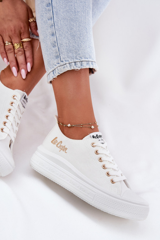 Laisvalaikio bateliai su platforma Lee Cooper LCIN-24-44-2462L baltos spalvos