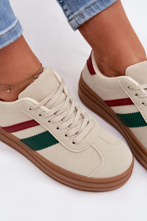 Sneakers modelio batai Moteriškas su platforma smėlio spalvos Janivelle