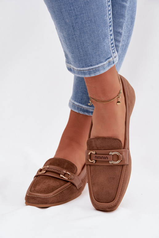 Mokasinai Mokasinai Moteriškas Su puošniais Elementas rudos spalvos Evelora