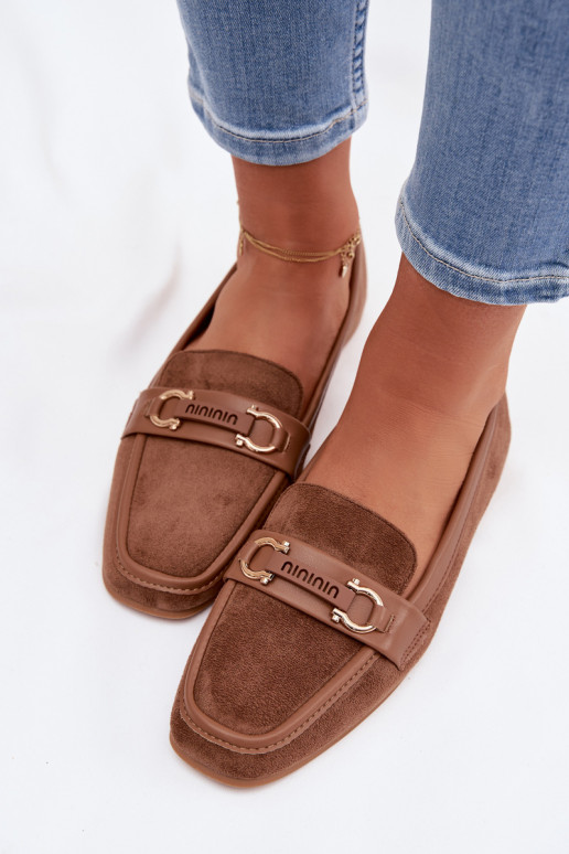 Mokasinai Mokasinai Moteriškas Su puošniais Elementas rudos spalvos Evelora