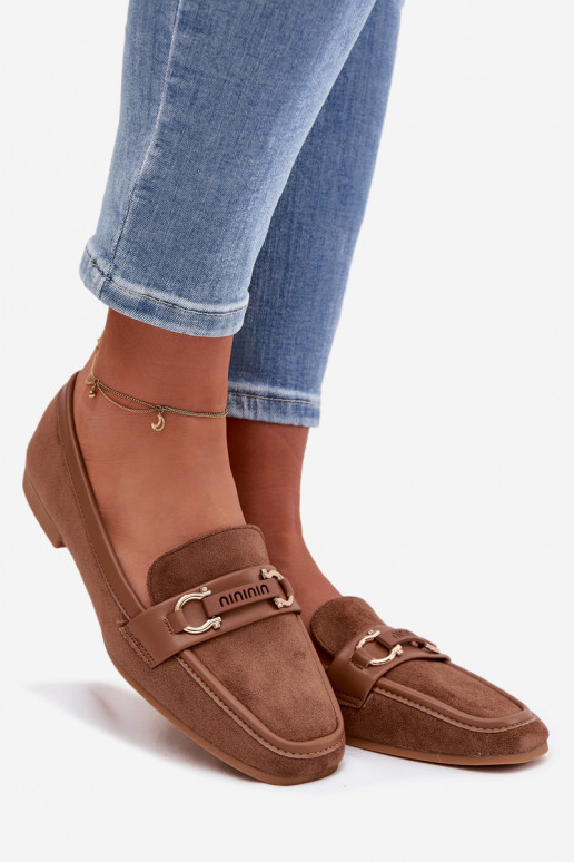 Mokasinai Mokasinai Moteriškas Su puošniais Elementas rudos spalvos Evelora