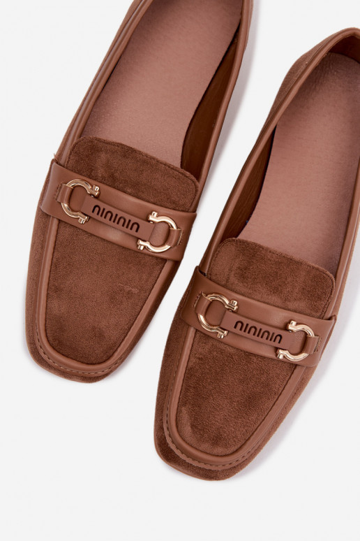 Mokasinai Mokasinai Moteriškas Su puošniais Elementas rudos spalvos Evelora