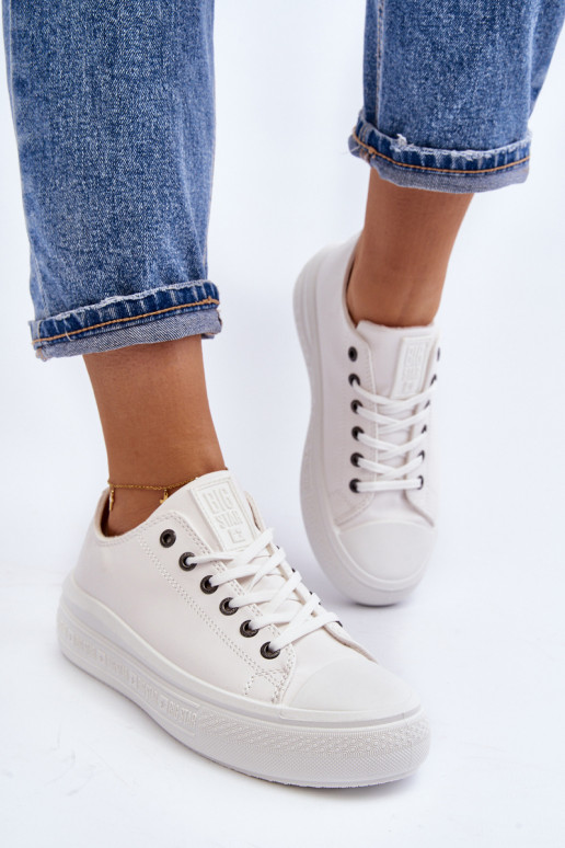 Žemas Laisvalaikio bateliai pašiltinti baltos spalvos Big Star MM274029