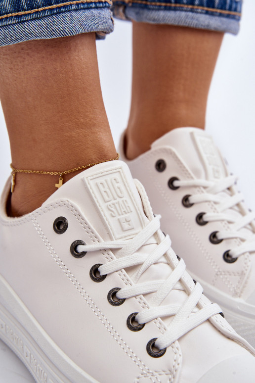 Žemas Laisvalaikio bateliai pašiltinti baltos spalvos Big Star MM274029