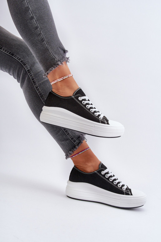 Laisvalaikio bateliai su platforma juodos spalvos Amyete