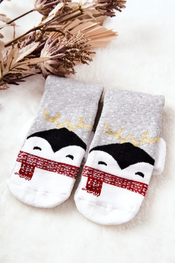 Christmas Kojinės Pingvinasek pilkos spalvos 2