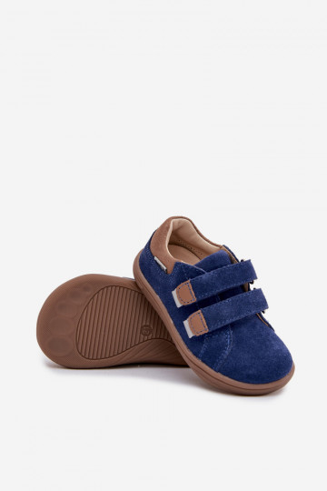 Odiniai batai barefoot vaikiški su atšvaitais Bartek 8600366 tamsiai mėlynos spalvos 2