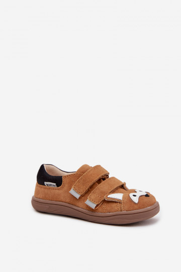 Odiniai batai barefoot vaikiški su Lisa tema Bartek 8600563 rudos spalvos