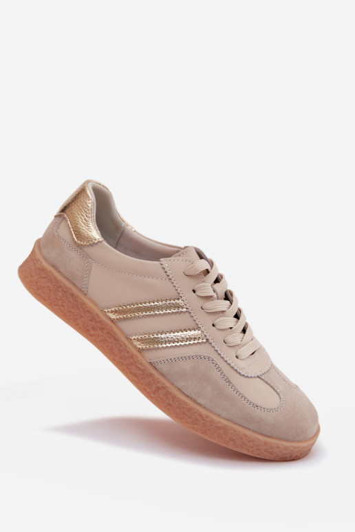 Oda Sneakers modelio batai Moteriškas S.Barski LR61-7059 smėlio spalvos