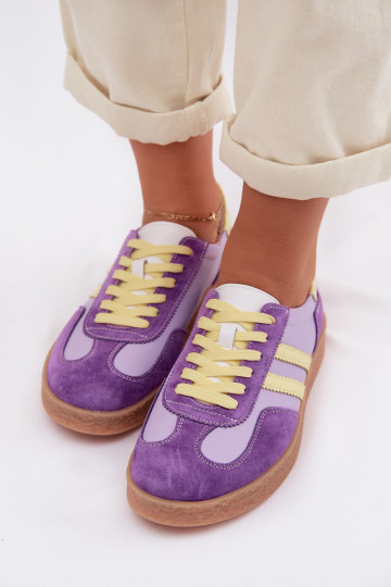 Oda Sneakers modelio batai Moteriškas S.Barski LR61-7059 Violetinės spalvos