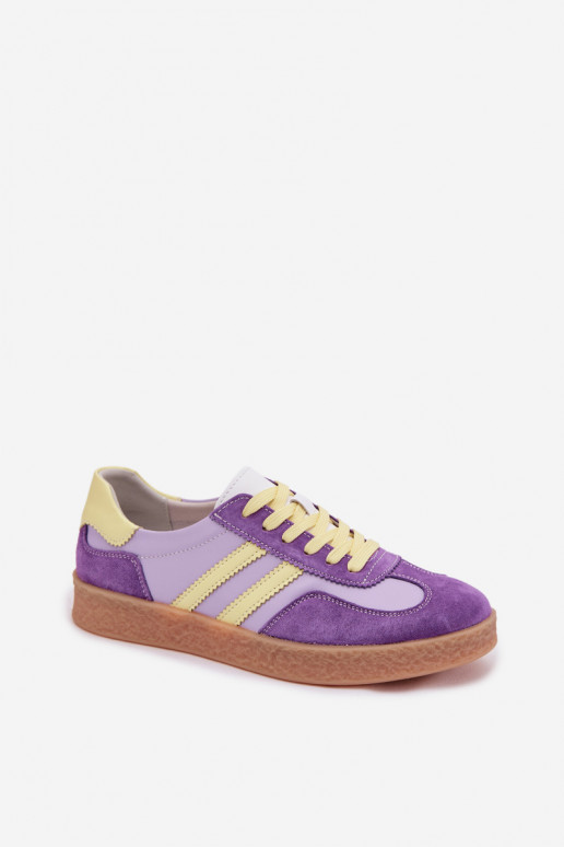 Oda Sneakers modelio batai Moteriškas S.Barski LR61-7059 Violetinės spalvos