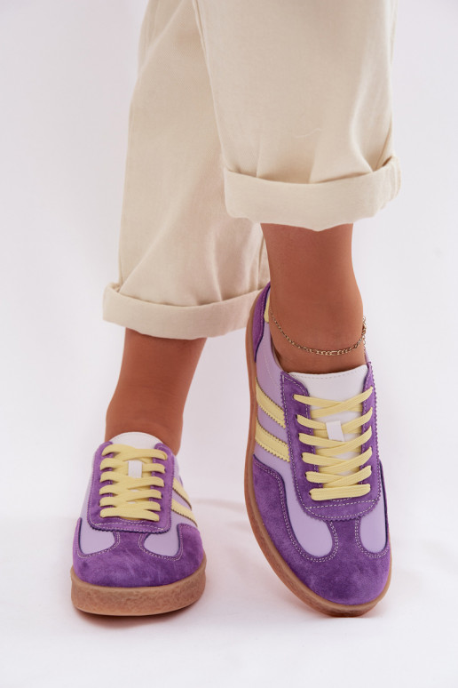 Oda Sneakers modelio batai Moteriškas S.Barski LR61-7059 Violetinės spalvos