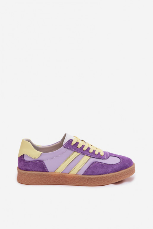 Oda Sneakers modelio batai Moteriškas S.Barski LR61-7059 Violetinės spalvos