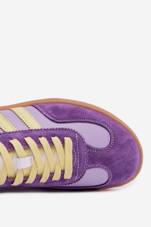 Oda Sneakers modelio batai Moteriškas S.Barski LR61-7059 Violetinės spalvos
