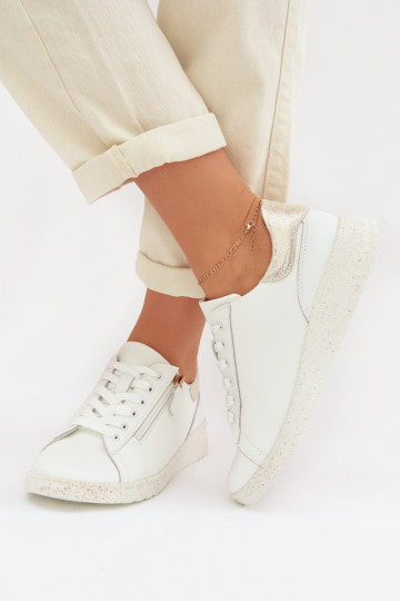 Oda batai Moteriškas su užtrauktukais Baltos-aukso spalvos Dorothea