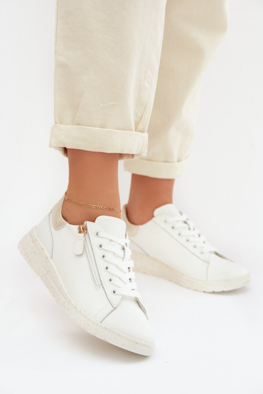 Oda batai Moteriškas su užtrauktukais Baltos-aukso spalvos Dorothea